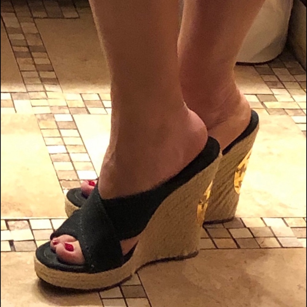 Tory Burch Black Wedge